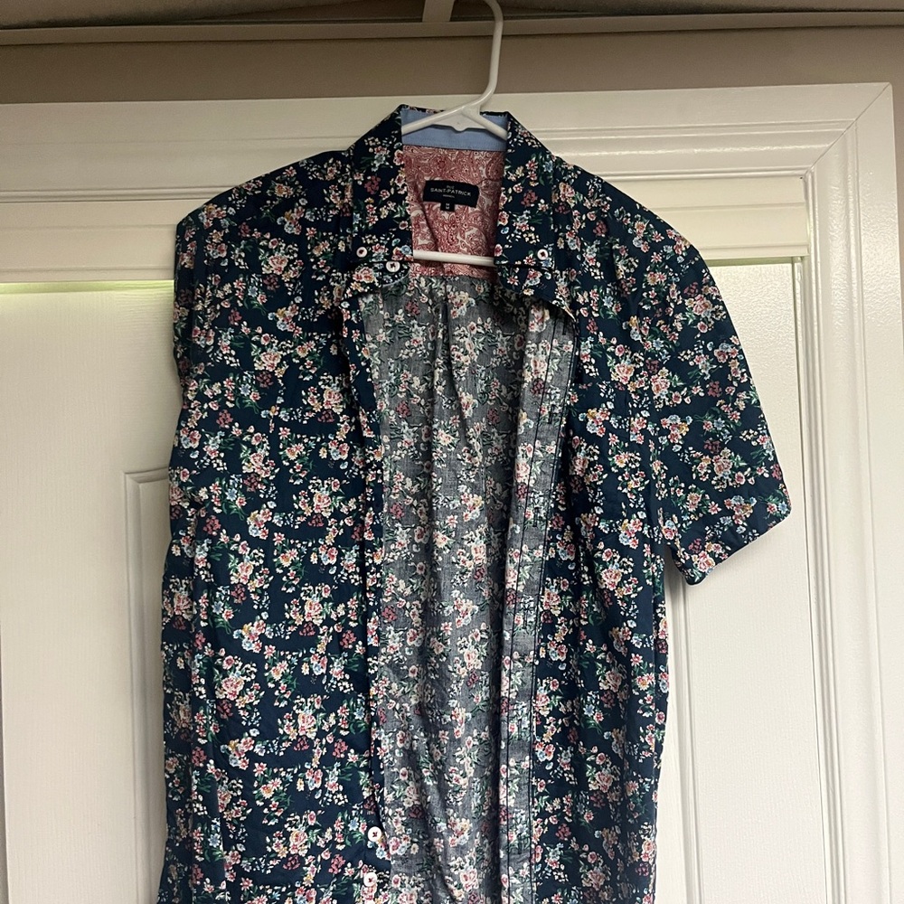 Floral Short Sleeve Button-Up Shirt